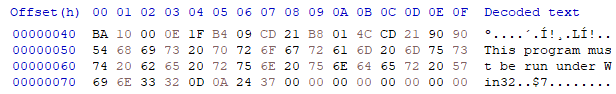 DOS Stub